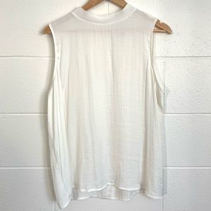 Cream High Neck Tank